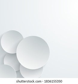 Abstract circle shape background design color white style with space for text. vector illustration.
