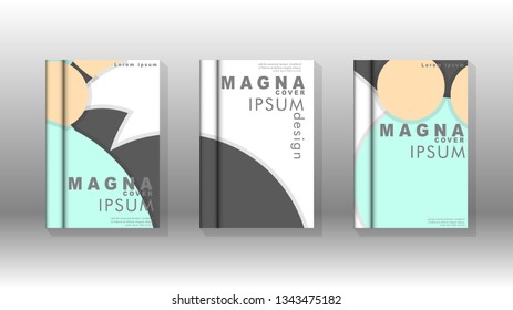 Abstract circle shape backgrounds for posters, covers, brochures, company annual business, etc. vector template cover book