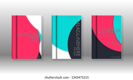 Abstract circle shape backgrounds for posters, covers, brochures, company annual business, etc. vector template cover book