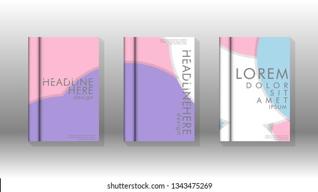 Abstract circle shape backgrounds for posters, covers, brochures, company annual business, etc. vector template cover book