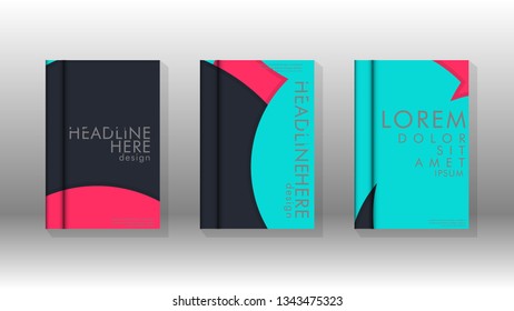 Abstract circle shape backgrounds for posters, covers, brochures, company annual business, etc. vector template cover book