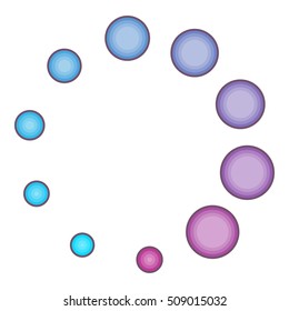 Abstract circle shape icon. Cartoon illustration of circle shape vector icon for web design
