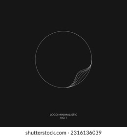 abstract circle shape line logo