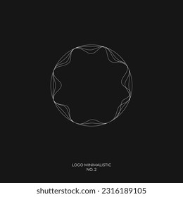 abstract circle shape line logo, vector