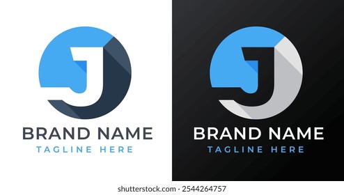 Abstract Circle Shape on Letter J Logo Inspiration. Initial Letter J with Circle Shape Logo Design. Circle Shape Symbol for Corporate Business Identity. Alphabet Vector Logo Illustration