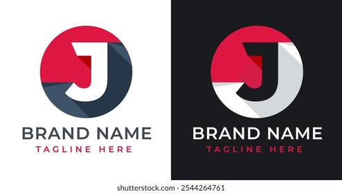 Abstract Circle Shape on Letter J Logo Inspiration. Initial Letter J with Circle Shape Logo Design. Circle Shape Symbol for Corporate Business Identity. Alphabet Vector Logo Illustration