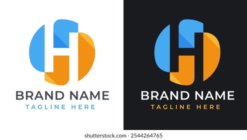 Abstract Circle Shape on Letter H Logo Inspiration. Initial Letter H with Circle Shape Logo Design. Circle Shape Symbol for Corporate Business Identity. Alphabet Vector Logo Illustration