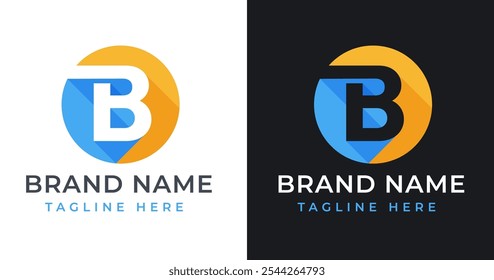 Abstract Circle Shape on Letter B Logo Inspiration. Initial Letter B with Circle Shape Logo Design. Circle Shape Symbol for Corporate Business Identity. Alphabet Vector Logo Illustration
