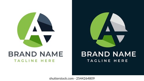 Abstract Circle Shape on Letter A Logo Inspiration. Initial Letter A with Circle Shape Logo Design. Circle Shape Symbol for Corporate Business Identity. Alphabet Vector Logo Illustration
