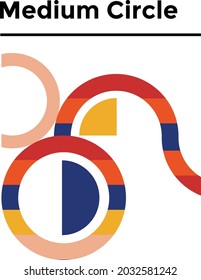 abstract circle shape poster with editable text