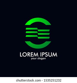 abstract circle shape professional logo icon for business company symbol