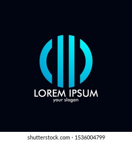 abstract circle shape professional logo icon for business company symbol