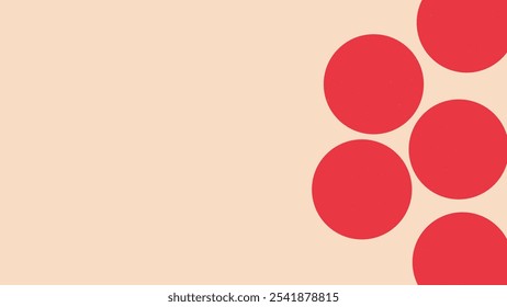 Vector de Fondo de pantalla de escritorio Abstractas en forma de círculo rojo beige crema. Forma roja sobre fondo crema beige. Vector de fondo de Fondo de pantalla de escritorio de crema beige rojo de forma Abstractas