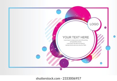 Abstract circle shape template background Vector illustration design