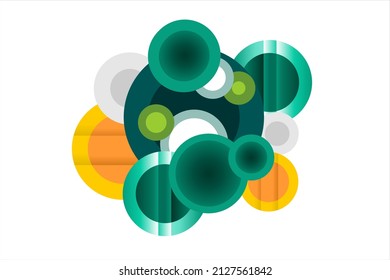 Abstract circle shape with various color