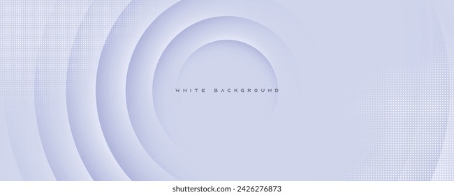 Abstract circle shape white background. Line decorative layers abstract design vector.