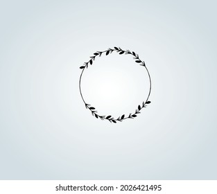 Abstract circle shaped decorative floral frame for illustration