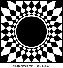 Abstract Circle Shaped Geometric Motif Pattern. Decoration for Interior, Exterior, Carpet, Textile, Garment, Cloth, Silk, Tile, Plastic, Paper, Wrapping, Wallpaper, Pillow, Sofa, Background, Etc.