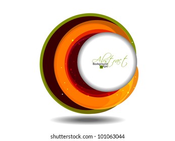 Abstract circle shapes background with colorful design for flyer or poster used and copy space, isolated on white. EPS 10, vector illustration.