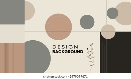 abstract circle shapes composition background. Pastel color Circle shapes background for web banner, flyer, poster, brochure, cover