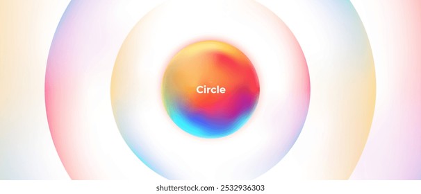 Abstract circle shapes with gradient isolated on white background. Vector set. Fluid vivid gradients for banners. Modern trendy design. Liquid shape. Colorful bright neon template. Dynamic soft color.