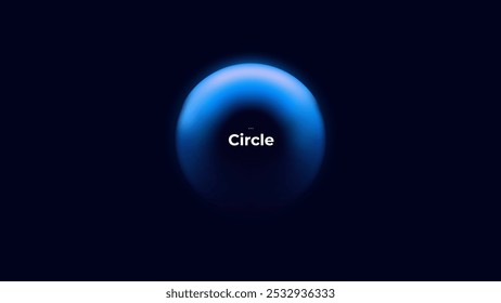 Abstract circle shapes with gradient isolated on black background. Vector set. Fluid vivid gradients for banners. Modern trendy design. Liquid shape. Colorful bright neon template. Dynamic soft color.