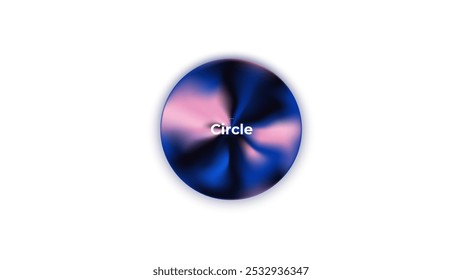 Abstract circle shapes with gradient isolated on white background. Vector set. Fluid vivid gradients for banners. Modern trendy design. Liquid shape. Colorful bright neon template. Dynamic soft color.