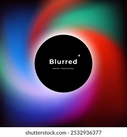 Abstrakte Kreisformen mit Farbverlauf, einzeln auf weißem Hintergrund. Vektorgrafik. Fließende, lebendige Farbverläufe für Banner. Modernes trendiges Design. Flüssige Form. Farbige helle Neonschablone. Dynamische weiche Farbe.