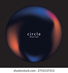 Abstract circle shapes with gradient isolated on black background. Vector set. Fluid vivid gradients for banners. Modern trendy design. Liquid shape. Colorful bright neon template. Dynamic soft color.