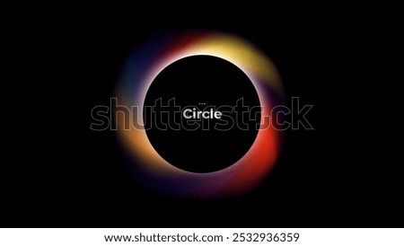 Abstract circle shapes with gradient isolated on black background. Vector set. Fluid vivid gradients for banners. Modern trendy design. Liquid shape. Colorful bright neon template. Dynamic soft color.
