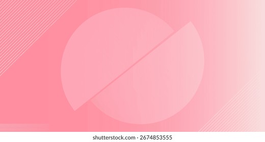 Abstractas círculo Formas gradiente de caramelo rosa. Desvanecimiento de la franja diagonal.