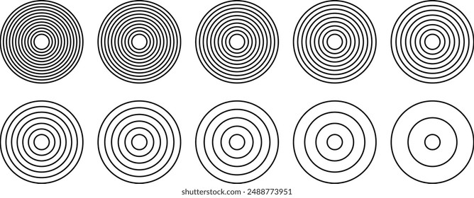 Abstract circle shapes. Round spiral design vector illustration.