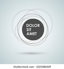 Abstract circle shapesm line and dots.