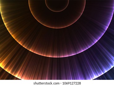 abstract circle with sheet overlap background, digital speed radiation layer line, technology background, vector illustration