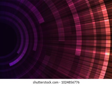 abstract circle with sheet spread background, digital radiation layer line, technology template, vector illustration