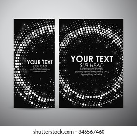 Abstract circle shining pattern. Brochure business design template or roll up. Vector illustration