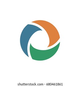 Abstract Circle Shutter of Camera Logo Template Illustration Design. Vector EPS 10.