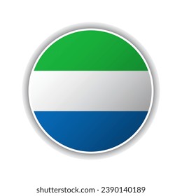 Abstract Circle Sierra Leone Flag Icon