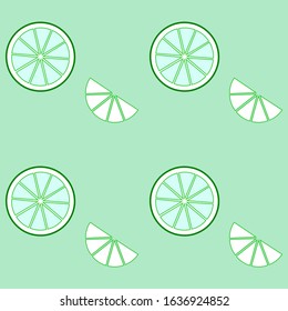 Abstract Circle And Slice Citrus Fruit Background