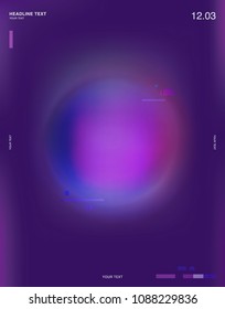 Abstract circle soft gradient poster