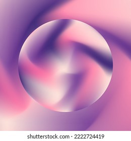 Abstract circle soft gradient poster with purple pink peach color.
