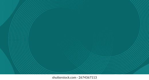 Círculo Abstractas verde suave con degradado verde oscuro. Líneas de círculo verdes.