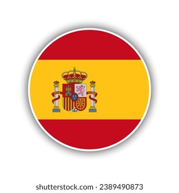 Abstract Circle Spain Flag Icon