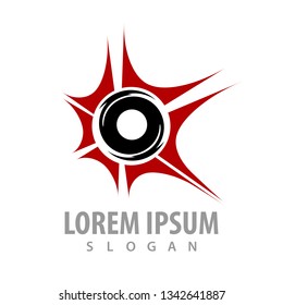 Abstract circle spark light concept design. Symbol graphic template element 