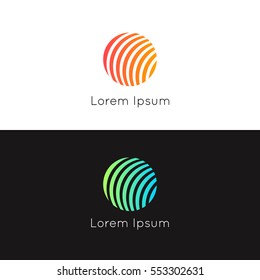 Abstract circle sphere icon sign company round logo vector design