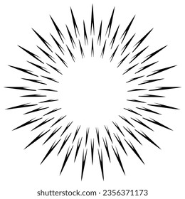 Abstract circle with spikes design element logo. vector illustration