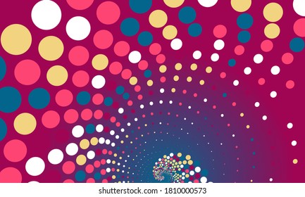 círculo abstracto con formas espirales fondo gradiente. Moderno, minimalista, adecuado para tapices, banners, fondos, tarjetas, ilustraciones de libros, páginas de aterrizaje, etc.