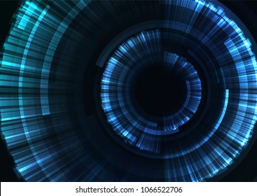 abstract circle spiral with sheet overlap background, blue digital layer line, technology design template, vector illustration