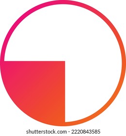 Resumen de la ilustración de círculo y el logotipo cuadrado en un estilo moderno y mínimo aislado en el fondo