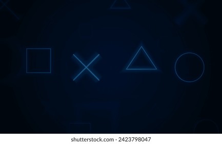 Abstract circle square triangle plus Light out technology and with neon. Hitech communication concept innovation background,  vector design